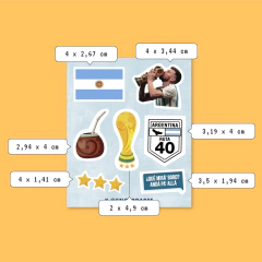 Planchita de Stickers Argentina - comprar online