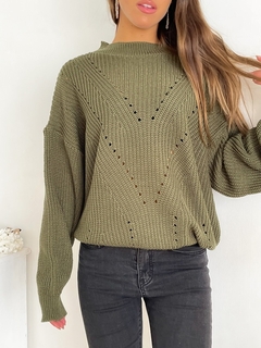 SWEATER ANCHO CALADO