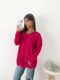 SWEATER LARGO TRENZADO - comprar online