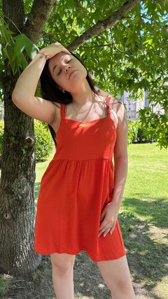 VESTIDO DE LINO CON RECORTES UMA - tienda online