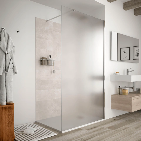 Mampara de Baño Fija Esmerilada 1003-2 90cm
