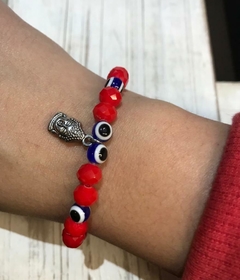 Pulsera cristal roja Buda