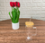 Caneca Square em Vidro e Madeira