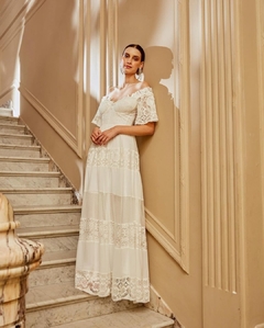 3704 VESTIDO LAVINIA LONGO RENDA P / M / G9847-3360 no - comprar online