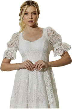 3935 VESTIDO MIDI RENDA - BONECA DE PANO 