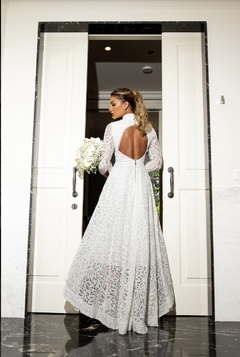 2345 Vestido Branco Mullet de Renda Especial Timeless Off-White - loja online