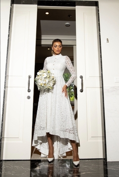 2345 Vestido Branco Mullet de Renda Especial Timeless Off-White - comprar online