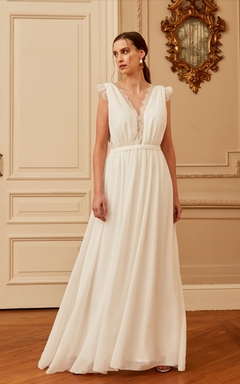 3714 VESTIDO LONGO MUSSELINE SEDA - comprar online