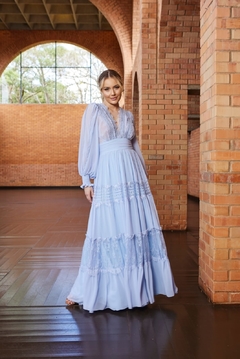 3749 VESTIDO BETINA LONGO - BONECA DE PANO 