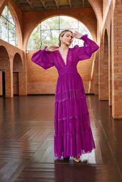 3749 VESTIDO BETINA LONGO P - BONECA DE PANO 