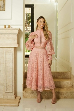 3827 VESTIDO MIDI RENDA CHLOE - BONECA DE PANO 