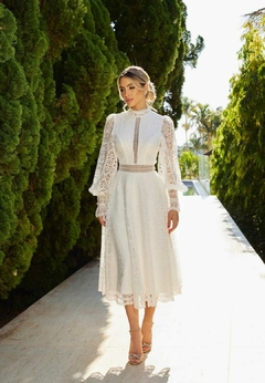 3827 VESTIDO MIDI RENDA CHLOE - comprar online