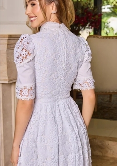 4024 Vestido em Guipir com Tricoline - loja online