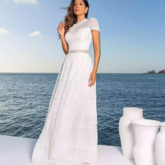 3675 Vestido Longo Renda - comprar online