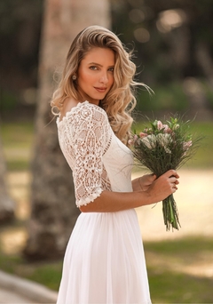 3488 Vestido G Longo Crepe de Seda na internet