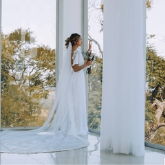 3492 M Vestido Longo em Crepe na internet