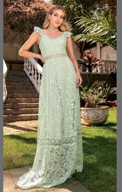 3665 VESTIDO VERDE AGUA P - comprar online