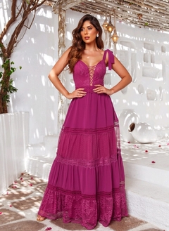 3732 VESTIDO ROXO LONGO