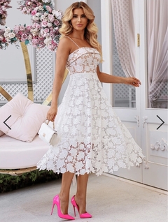Imagem do 1978 Vestido Midi de Renda Exclusiva Off-white Kiss