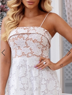 1978 Vestido Midi de Renda Exclusiva Off-white Kiss - BONECA DE PANO 