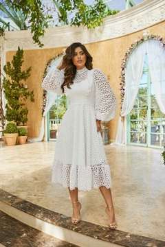 3842 Vestido Midi Manga Longa - comprar online