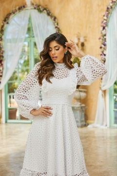3842 Vestido Midi Manga Longa na internet