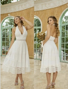 Vestido frente unica branco