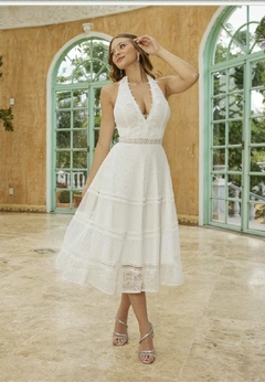 Vestido frente unica branco - comprar online