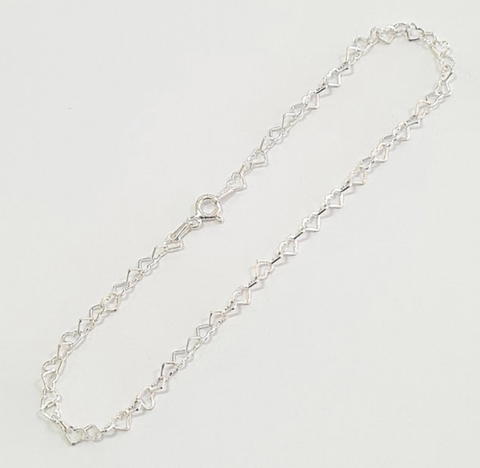 Tornozeleira Corações Vazados