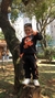 Moletom Saza Dino - Cor Laranja Neon - Tam. 2 ao 4