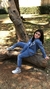 Conjunto Moletom Saza Belived - Cor Azul Jeans - Tam. 2 ao 10