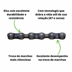 CORRENTE FINA 6/7/8V INDEX 1/2X3/32X116L S50 PINO 7,3MM - AZUL/BRONZE - YABAN SERVE EM BIKE ARO 21 26 29 - comprar online