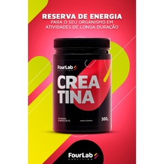 Creatina MONOHIDRATADA 100% FourLab Pote 300 Sabor Natural - comprar online
