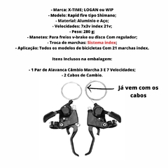 Alavanca Trocador Passador Marcha 3x7v 21v Com Manete Index na internet