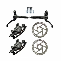 FREIO A DISCO HIDRAULICO BIKE COMPLETO C/ MACANETA / ROTOR / 160MM DIANT/TRAS bike MTB ARO 29