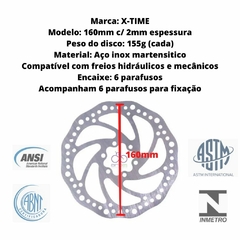 Disco De Freio Para Bicicleta Bike Dianteiro e Traseiro 160mm XT-01 + Parafusos Para Fixacao serve shimano sram na internet