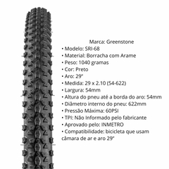 Pneu Bike 29 Dsi Sri-68 Mtb Aro 29 X 2.10 Bicicleta Balão Cravo na internet