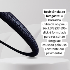 PNEU aro 26X1.3/8 (37-590) PRETO SLICK CECI Barra forte - loja online