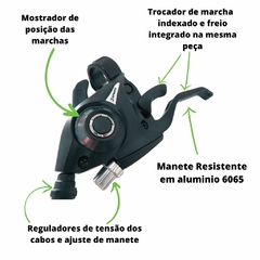 Alavanca Trocador Passador Marcha 3x7v 21v Com Manete Index - comprar online