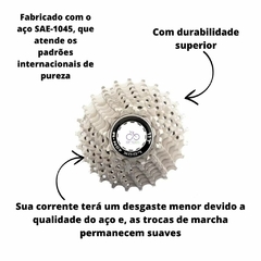 Cassete K7 Para Bicicleta Bike Sky 8v 11-32d Cromado Speed Mtb padrão shimano HG - comprar online
