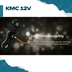 Imagem do CORRENTE KMC 12V X12 PTA, 126L serve Shimano Sram c/ NF