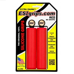 MANOPLA PUNHO ESI GRIPS EXTRA CHUNKY BIKE MTB VERMELHO 80GR