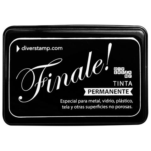 Almohadilla de tinta permanente Finale (negro)