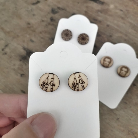 Aretes de madera serie “Merlina”, 3 opciones