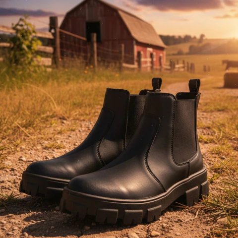 Bota Coturno Com Elástico Sola Tratorada Conforto E Estilo