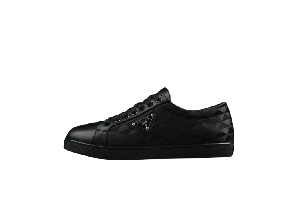 Prada Leather And Re-Nylon Sneakers Black