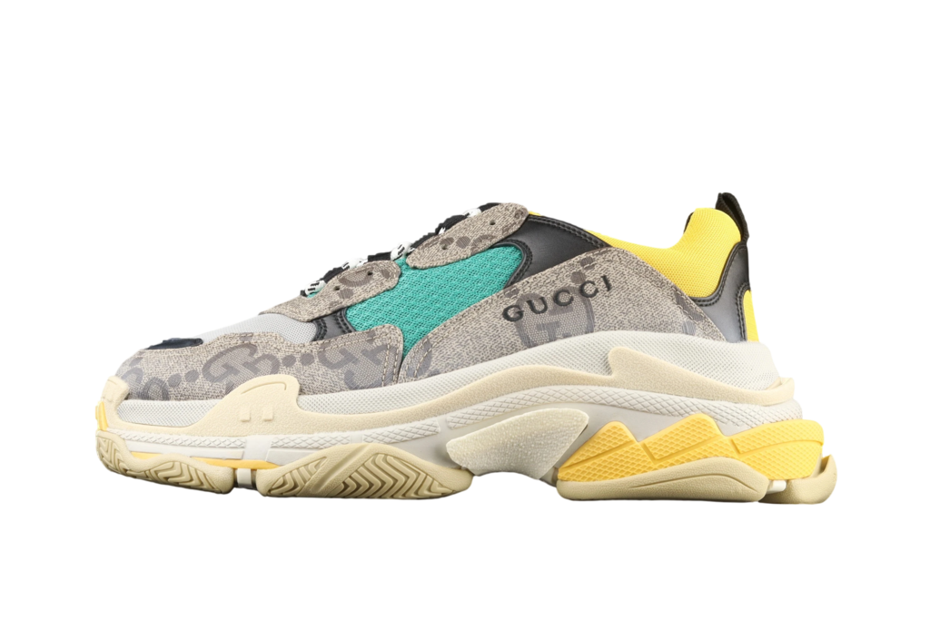 Gucci x Balenciaga The Hacker Project Triple S Beige Green Yellow