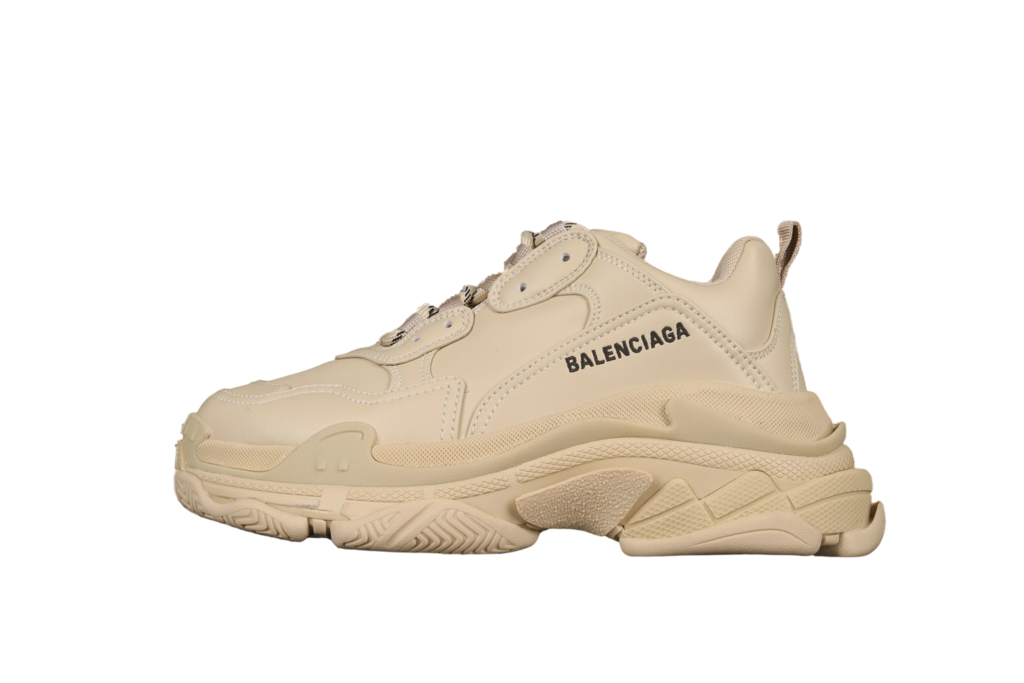 Balenciaga Triple S Beige Faux Leather