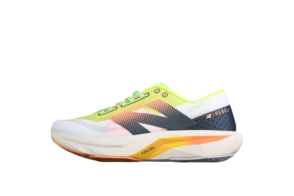 New Balance FuelCell Rebel v4 Bleached Lime Glo Hot Mango