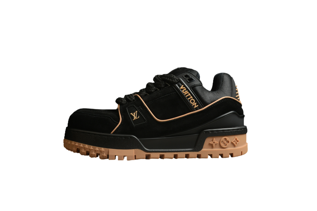 Louis Vuitton Trainer Maxi Black Brown Suede